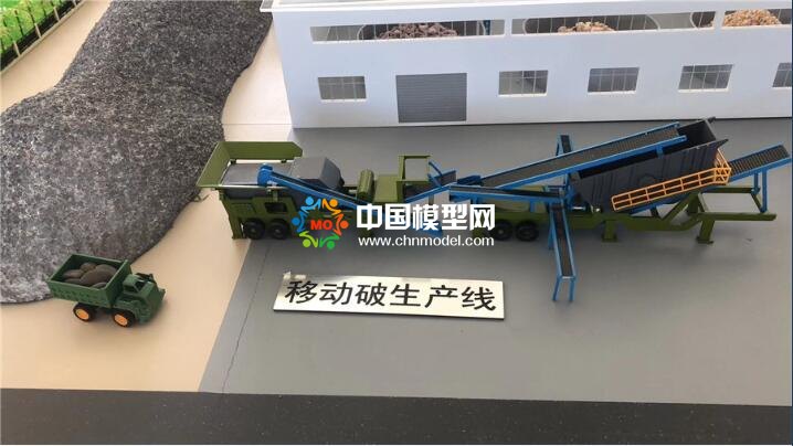 破碎生產線模型，石料生產線模型