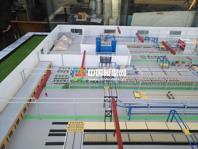 混凝土預(yù)制件生產(chǎn)線沙盤模型， 裝配式建筑沙盤模型
