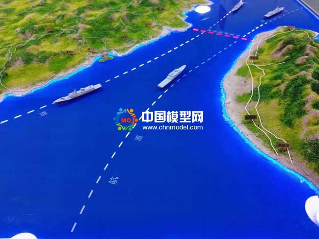 臺灣海峽大通道海峽跨海隧道沙盤模型