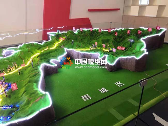 助力鄉村展示成果沙盤模型